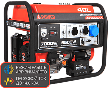 Портативный бензиновый генератор A-iPower A7000EAX