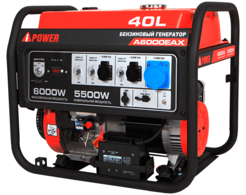 Портативный бензиновый генератор A-iPower A6000EAX фото 4